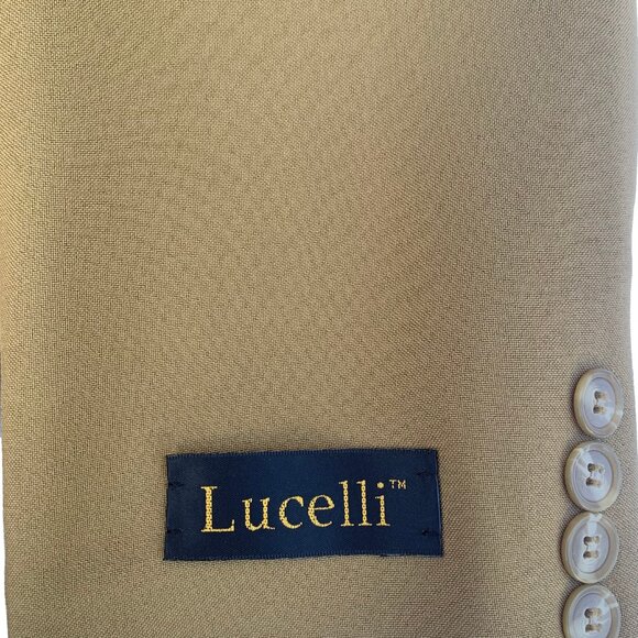 LUCELLI 2 PIECE 4B MEN'S SUIT HIHGT QUILIT ITALIAN POLYESTER 4B WOOL TOUCH - Picture 8 of 14